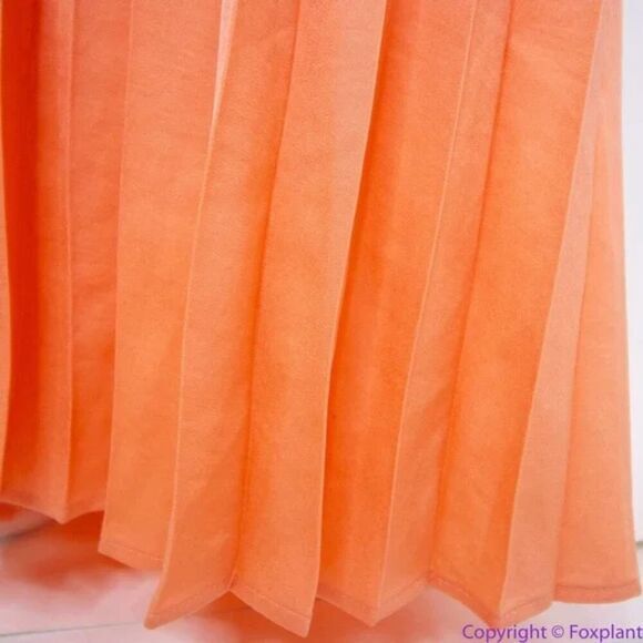 NEW EXPRESS metallic cutout pleated‎ maxi dress in coral , women's size L - Picture 12 of 16